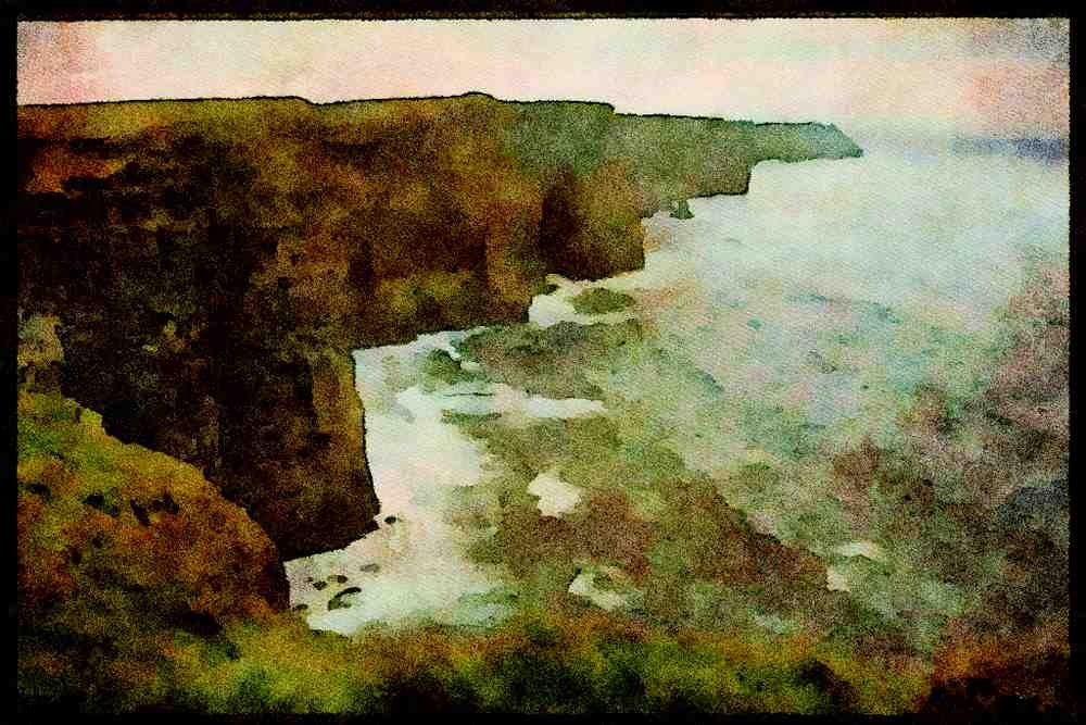 Ireland 385007 Cliffs Of Moher A4 Limited Edition Watercolour Print