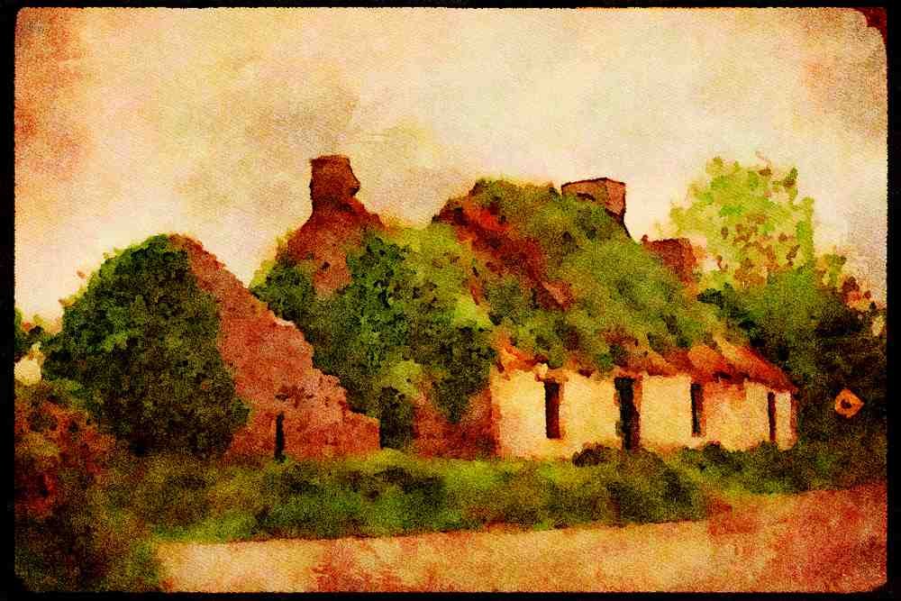 Ireland 385011 Derelict Cottage A4 Limited Edition Watercolour Print