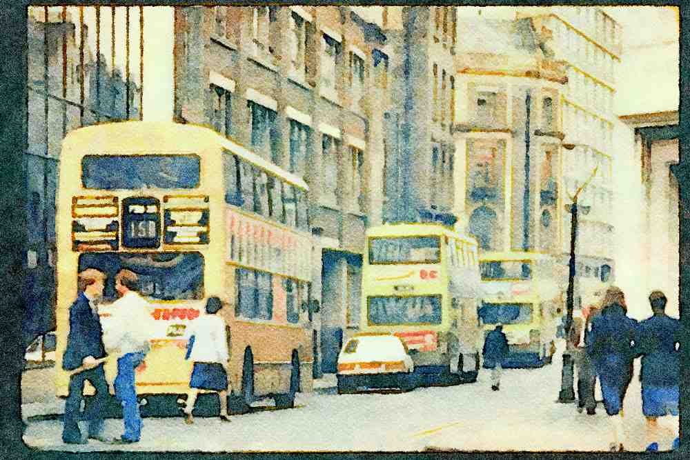 Ireland 385015 Dublin Bus A4 Limited Edition Watercolour Print