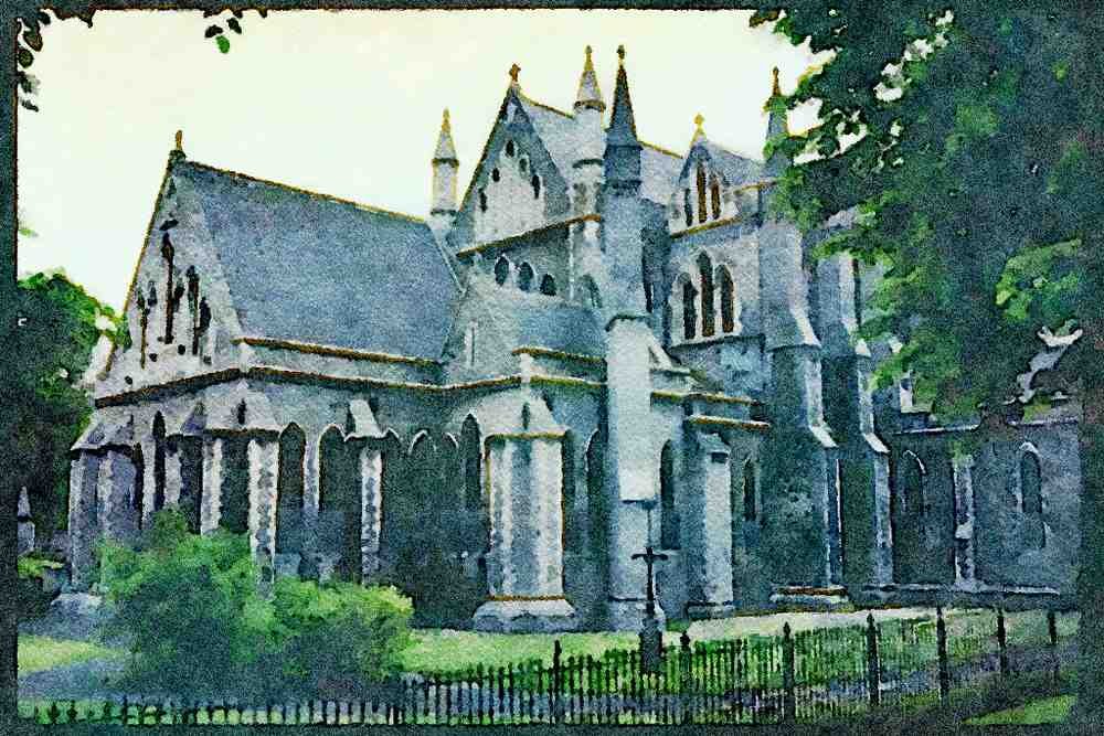 Ireland 385017 St. Patrick's Cathedral A4 Limited Edition Watercolour Print