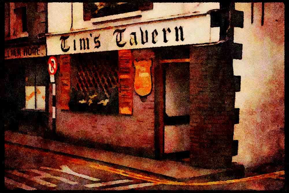 Ireland 385019 Tim's Tavern A4 Limited Edition Watercolour Print