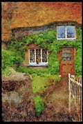 Ireland 385029 Adare House, Door And Windows A4 Limited Edition Watercolour Print