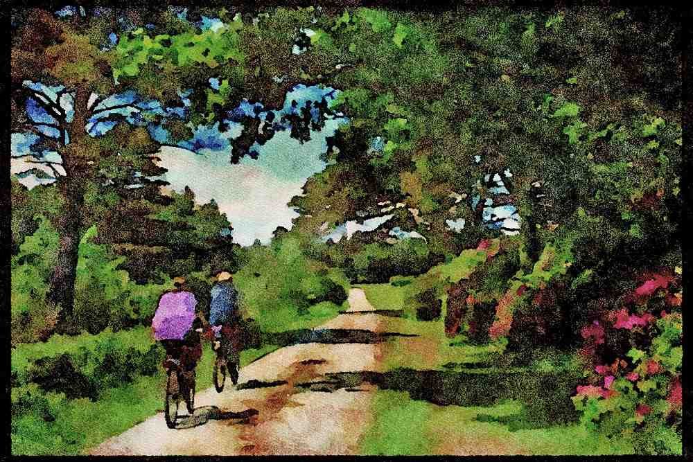 Ireland 385054 Cycling Throughout The Counties A4 Limited Edition Watercolour Print