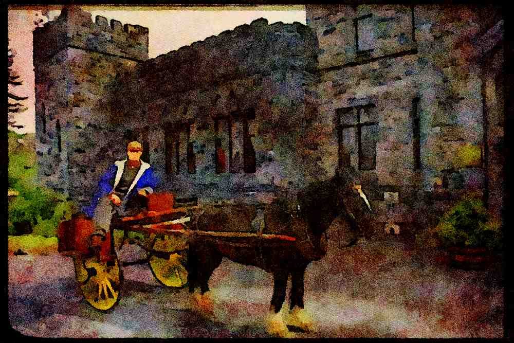 Ireland 385058 Jaunty Cart Patron A4 Limited Edition Watercolour Print
