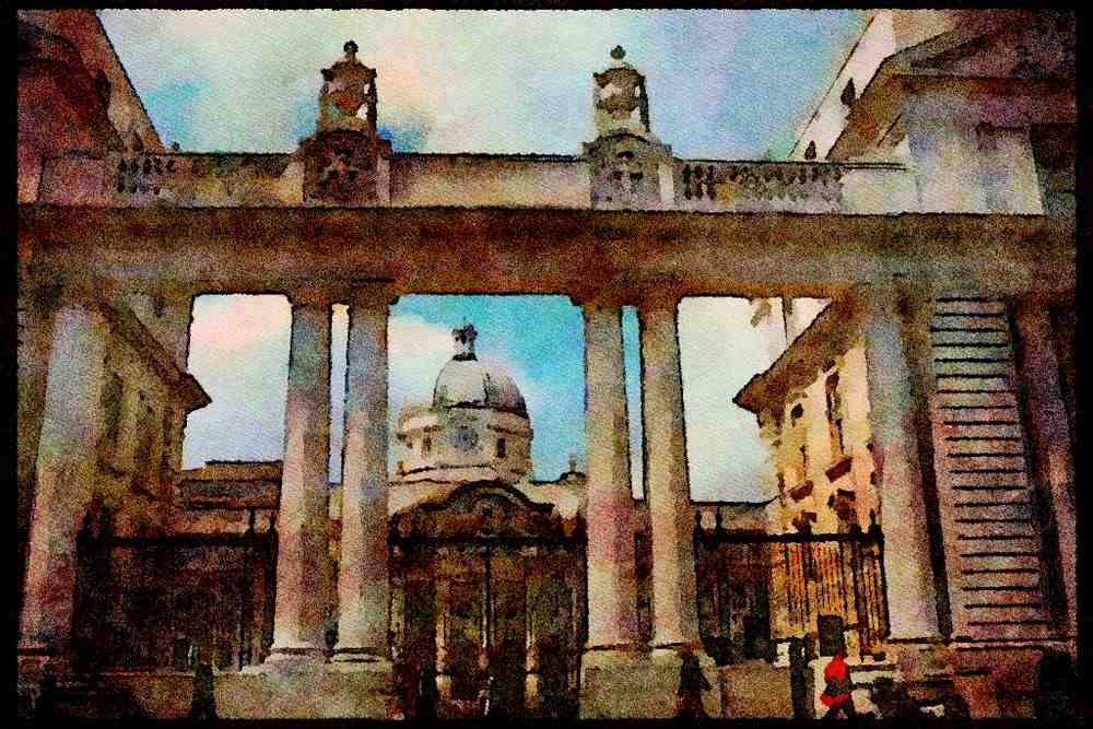 Ireland 385076 Government Buildings, Dublin A4 Limited Edition Watercolour Print