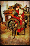 Ireland 385079 Weaver At Bunratty Folk Park A4 Limited Edition Watercolour Print