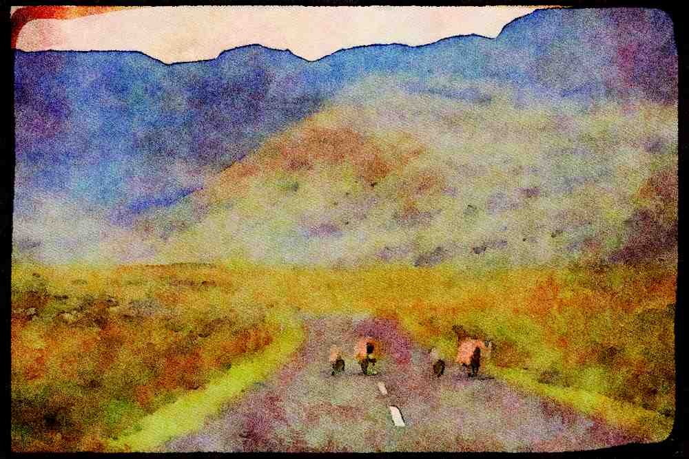 Ireland 385080 Mweelrea Mountains, County Mayo A4 Limited Edition Watercolour Print