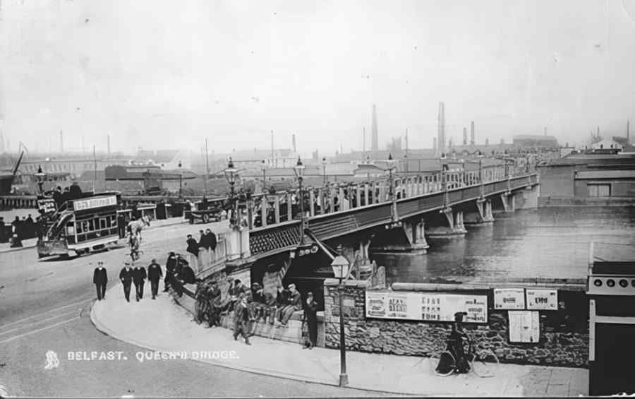 Ireland Belfast Queens Bridge A4 Photo Print