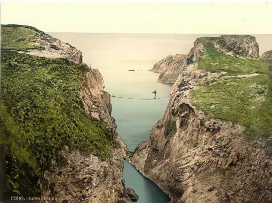 Ireland Carrick A Rede Rope Bridge A4 Photo Print