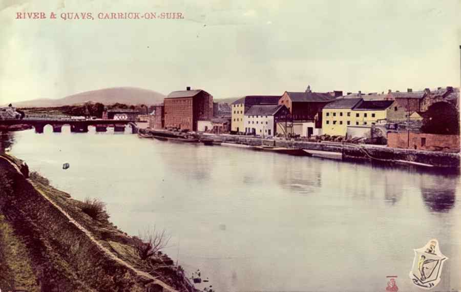 Ireland Carrick On Suir Quays 1908 A4 Photo Print
