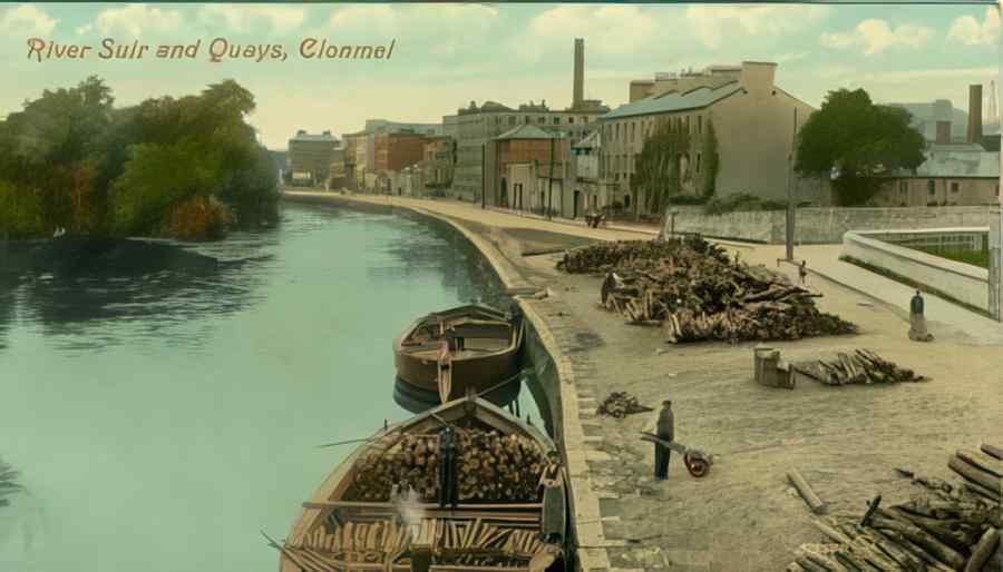 Ireland Clonmel River Suir And Quays A4 Photo Print