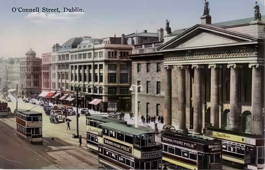 Ireland Dublin O'connel St A4 Photo Print
