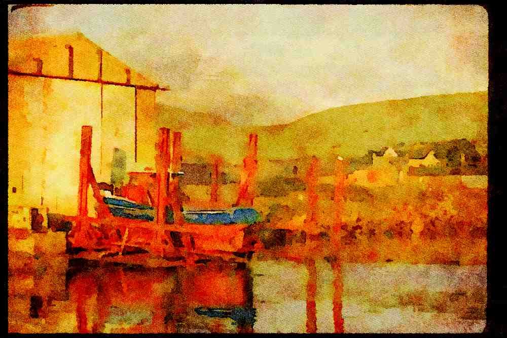 Ireland Emerald Isle 017007 Dingle Docks A4 Limited Edition Watercolour Print