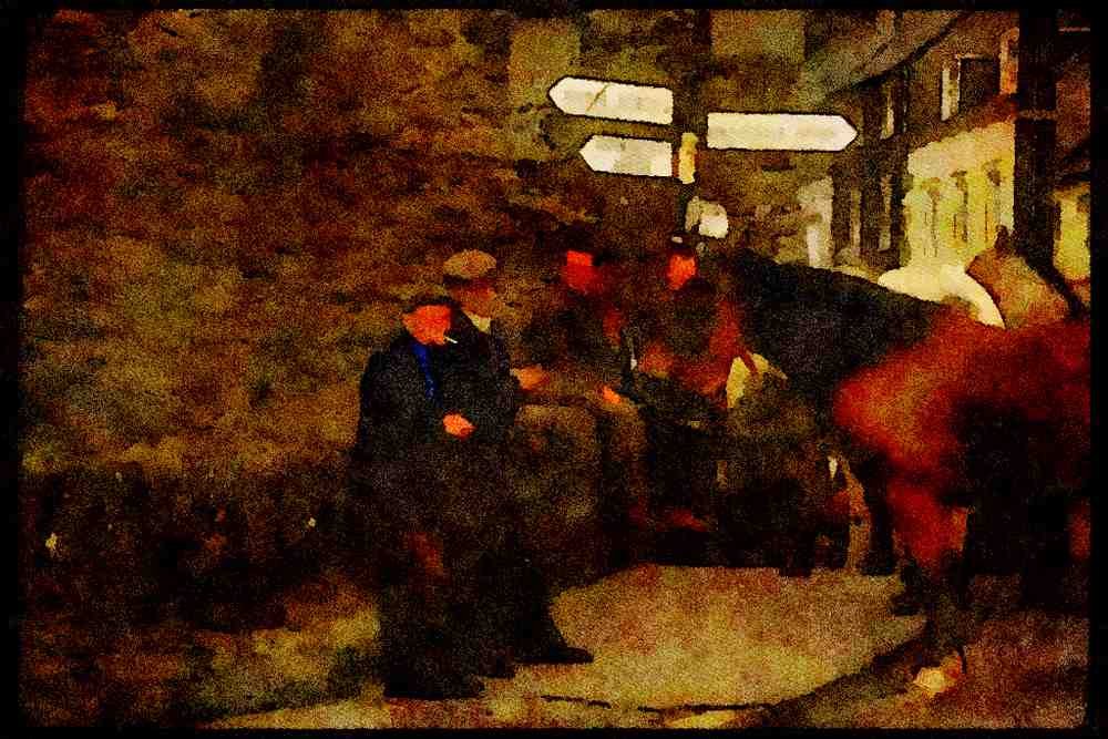 Ireland Emerald Isle 017009 Horse Traders, Dingle A4 Limited Edition Watercolour Print
