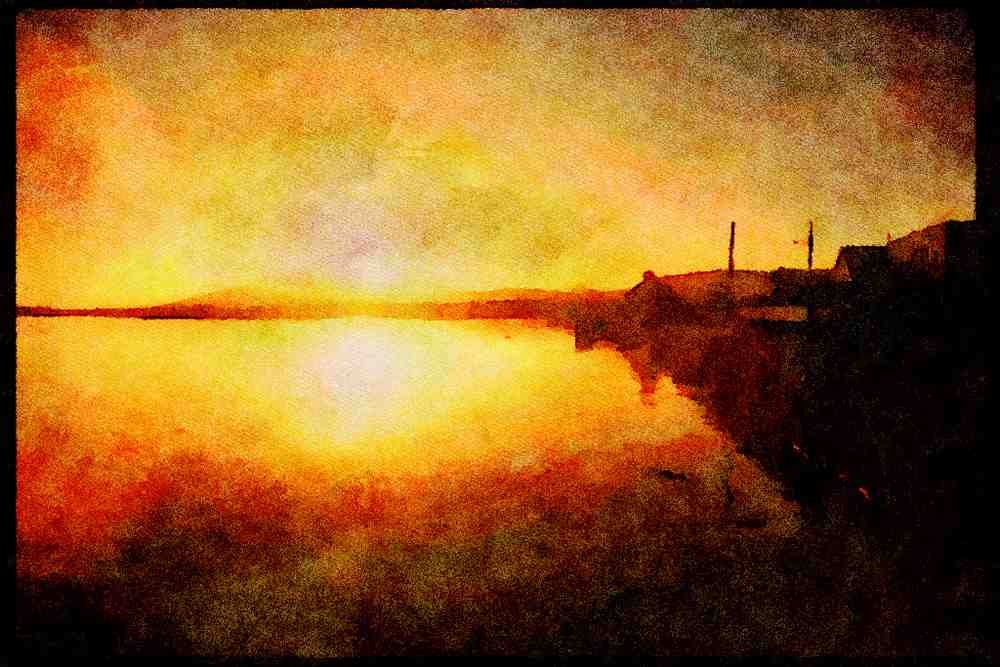 Ireland Emerald Isle 017018 Sunset, Dingle A4 Limited Edition Watercolour Print