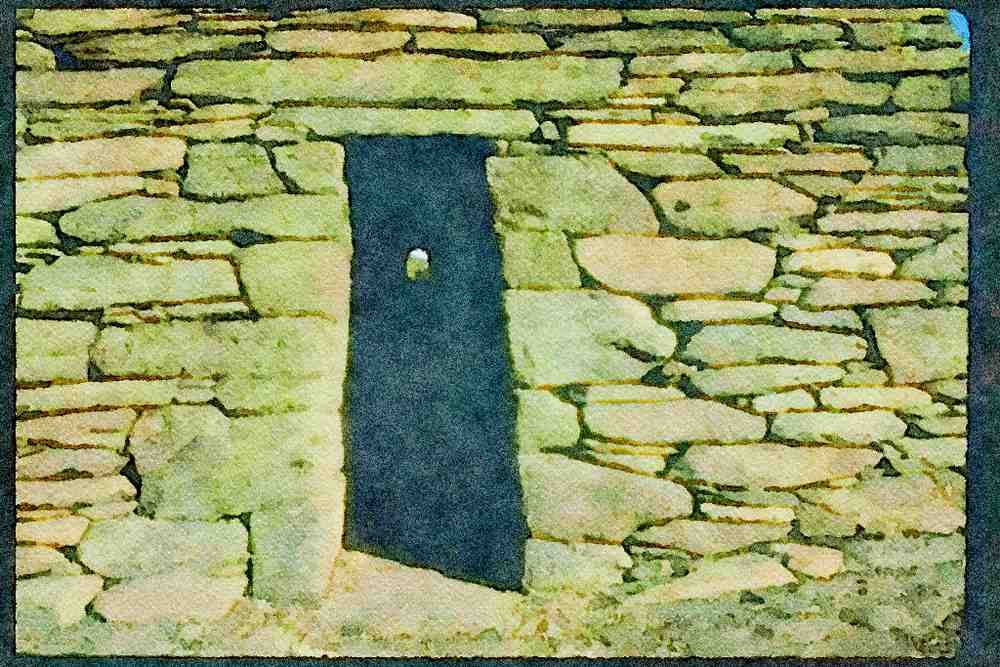 Ireland Emerald Isle 017020 Gallurus Oratory A4 Limited Edition Watercolour Print