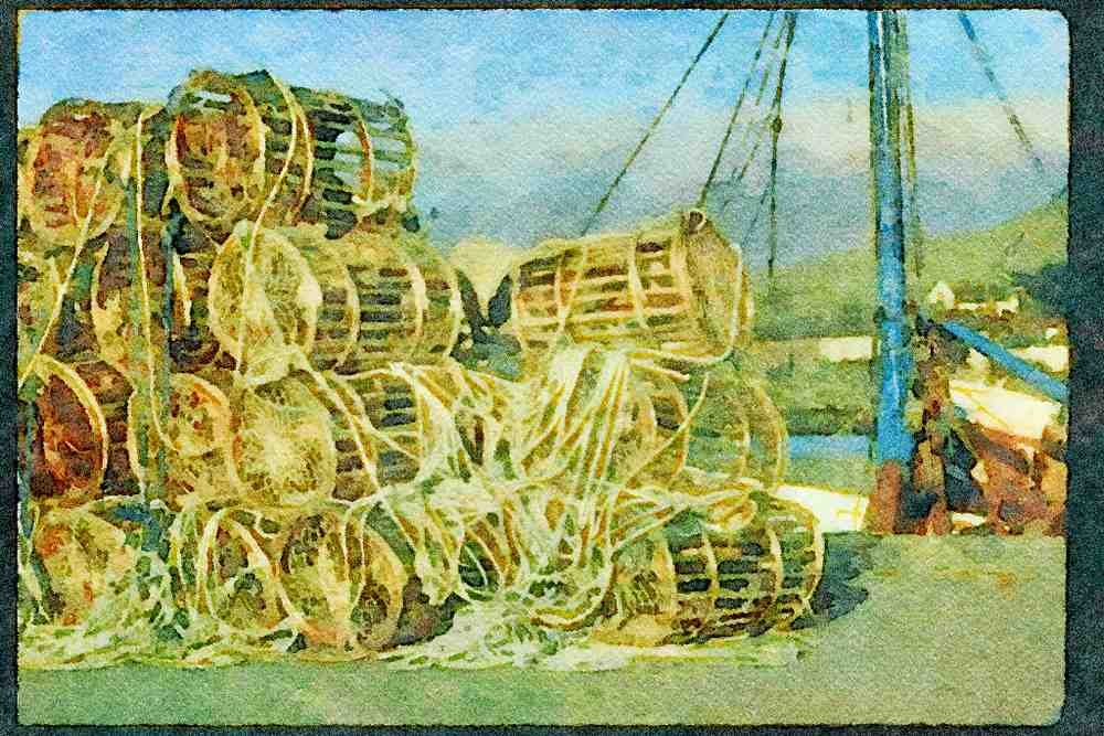 Ireland Emerald Isle 017024 Dingle Wharf A4 Limited Edition Watercolour Print