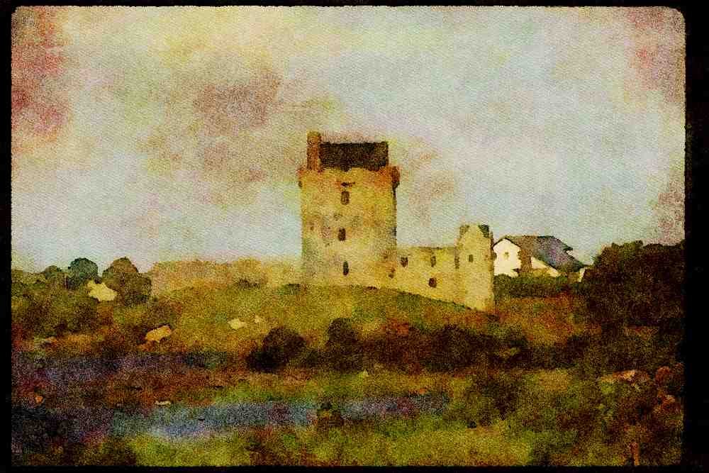 Ireland Emerald Isle 017030 Castle North Of Shanon A4 Limited Edition Watercolour Print