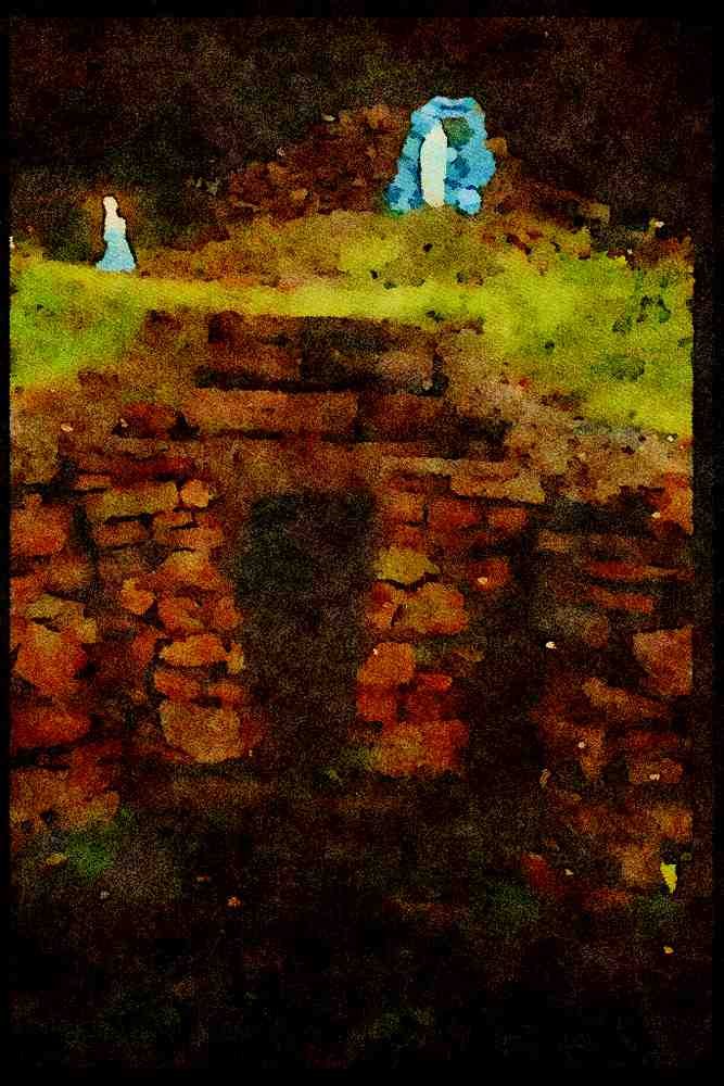 Ireland Emerald Isle 017033 Shrine Near Mullingar A4 Limited Edition Watercolour Print