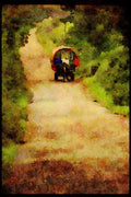 Ireland Emerald Isle 017068 Gypsy Caravan A4 Limited Edition Watercolour Print
