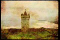 Ireland Emerald Isle 017070 Castle Near Cliffs Of Mohr A4 Limited Edition Watercolour Print