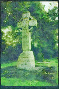 Ireland Emerald Isle 017071 Gaelic Crosses Near Ashford A4 Limited Edition Watercolour Print