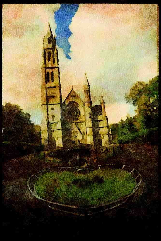 Ireland Emerald Isle 017079 Church, Mulligan A4 Limited Edition Watercolour Print