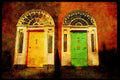 Ireland Emerald Isle 017097 Doors, Dublin A4 Limited Edition Watercolour Print