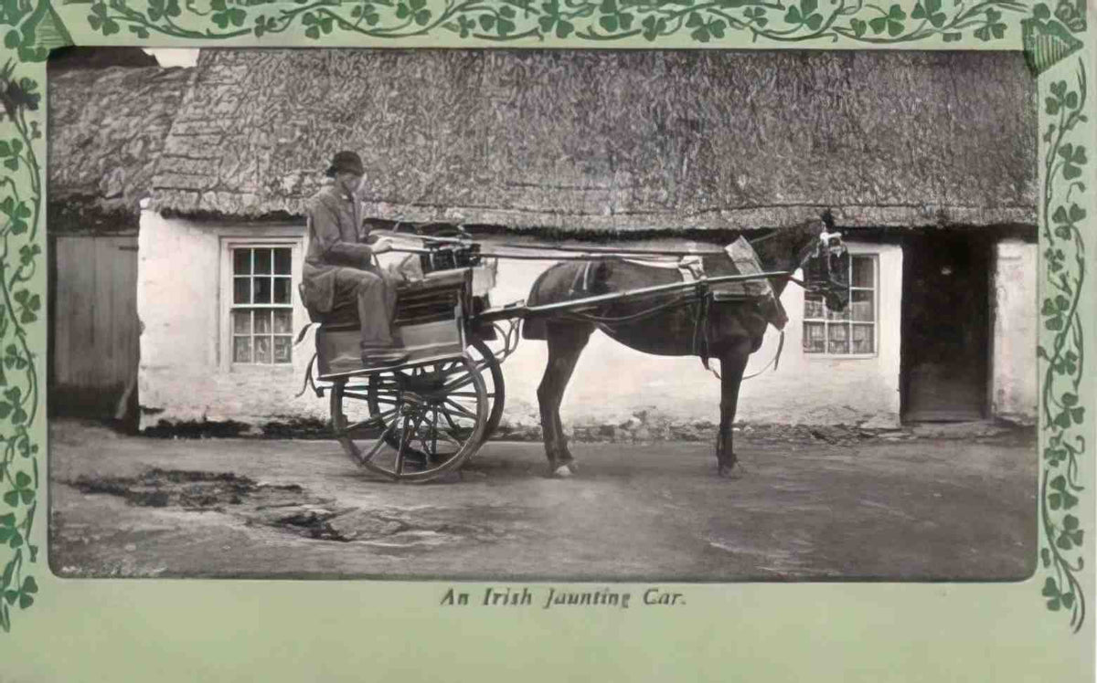 Ireland Irish Jaunting Car 1900s Vintage A4 Photo Print