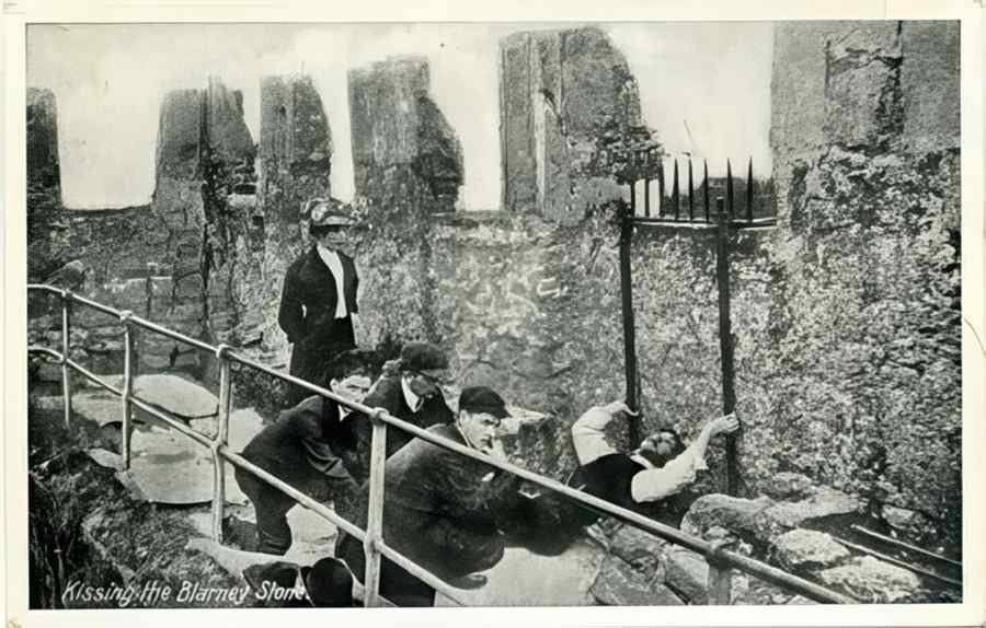 Ireland Kissing The Blarney Stone A4 Photo Print