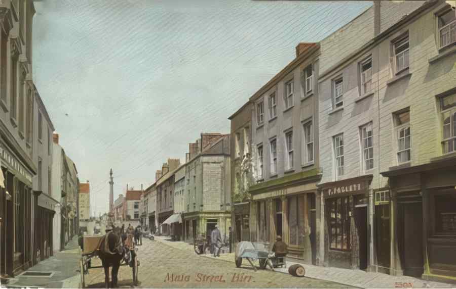 Ireland Offaly Main St Birr 1909 A4 Photo Print