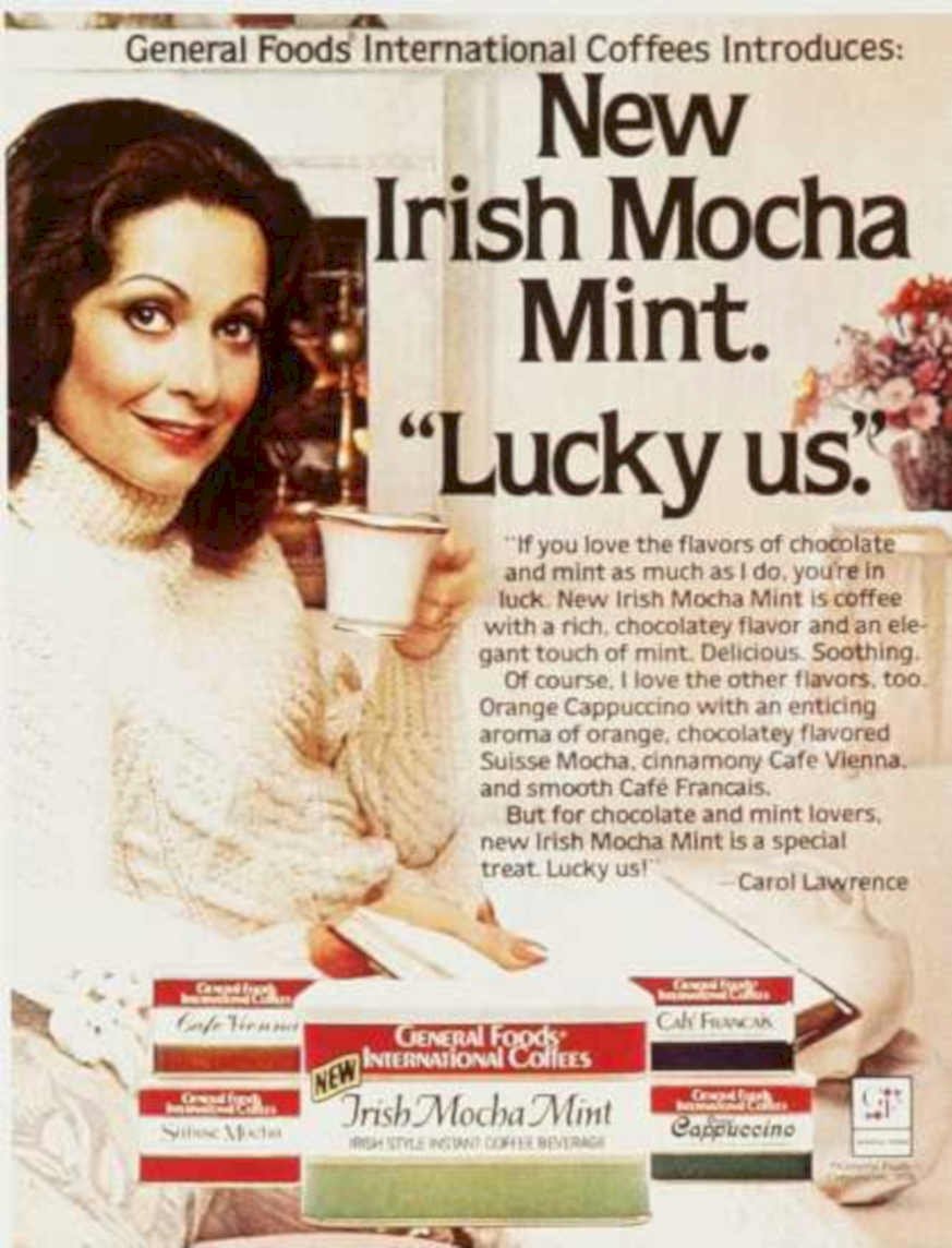 Irish Mocha Mint Vintage Retro Advert Ads A4 Photo Print