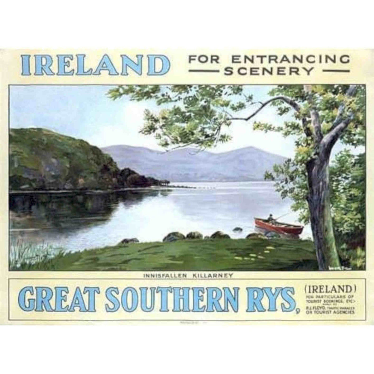 Irish Railways Innisfallen Killarney Tourism S Vintage Retro Advert Poster A4 P