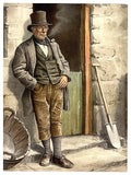 Irish peasant farmer Vintage A4 Photo Print