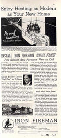 Iron Fireman Coal Vintage Retro Advert Ads A4 Photo Print