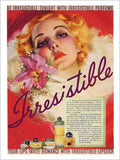 Irresistible Cosmetics 1930s Vintage Retro Advert Poster A4 Photo Print