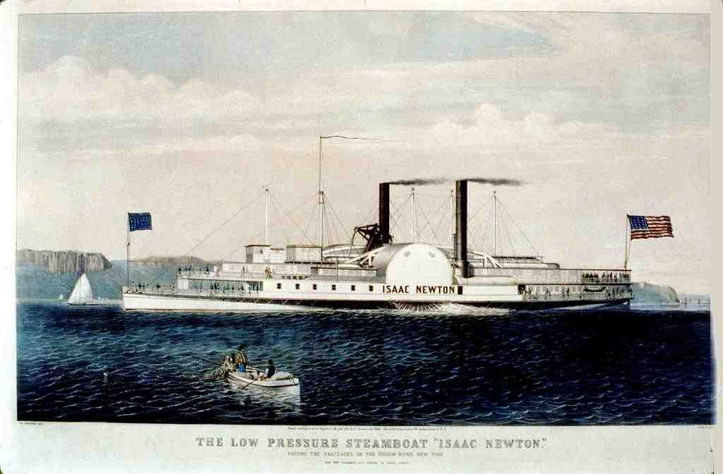 Isaac Newton Ship Vintage A4 Photo Print