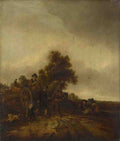 Isack van Ostade A Landscape with Peasants and a Cart A4 Photo Print