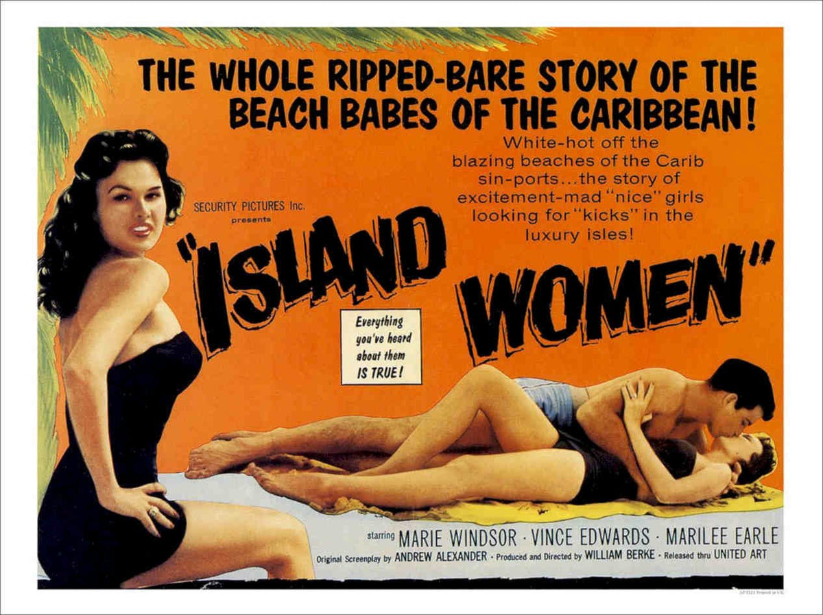 Island Women Movie Poster Vintage Retro Advert Poster A4 Photo Print
