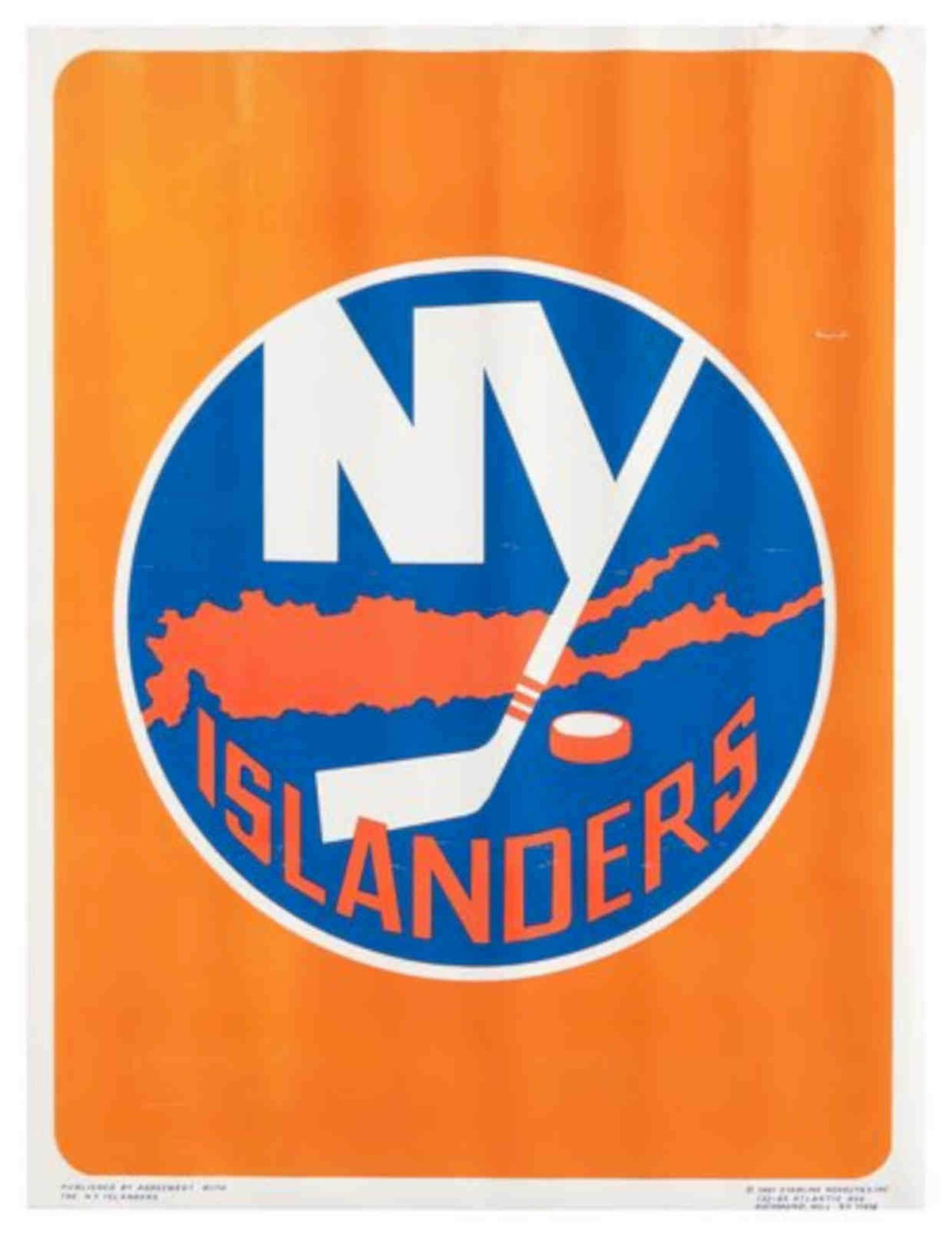 Islanders Hockey Logo Vintage Retro Advert Poster A4 Photo Print