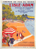 Isle Adam Beach Vintage Retro Advert Poster A4 Photo Print