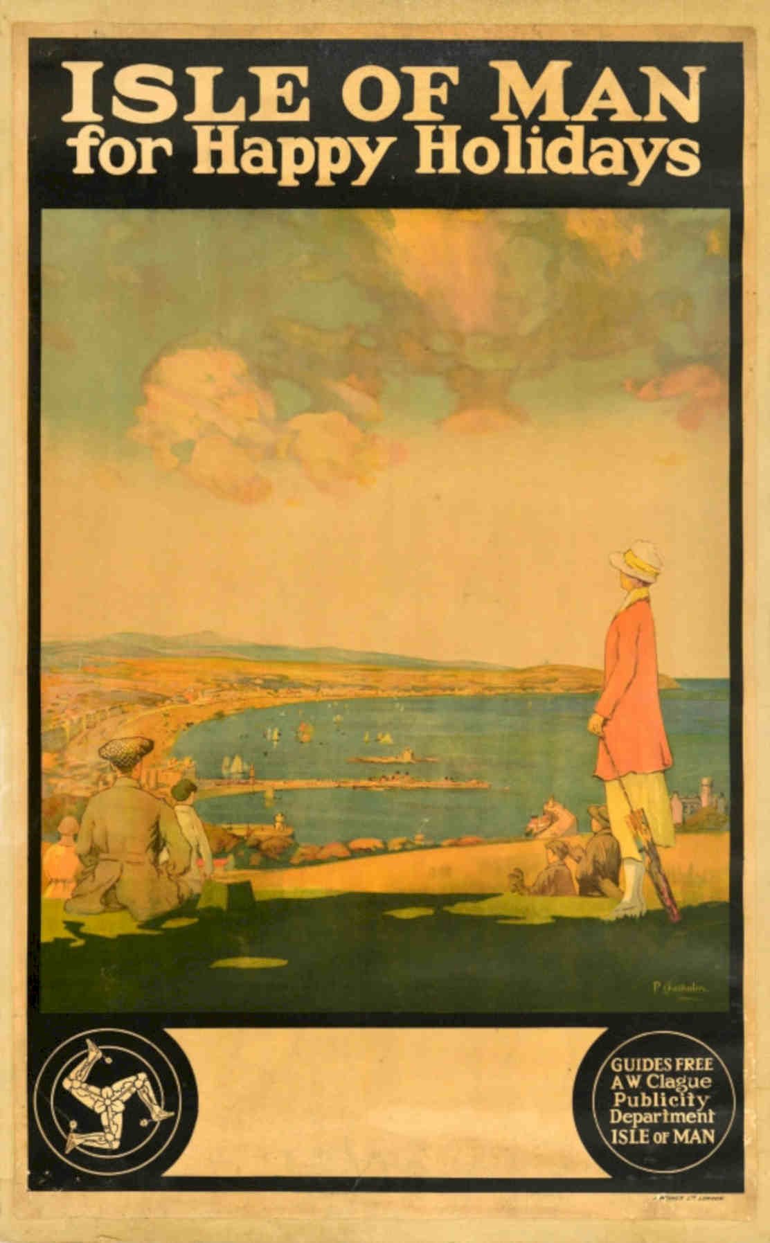 Isle Man Holiday Vintage Retro Advert Poster A4 Photo Print
