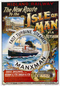 Isle Man Railway 2 Vintage Retro Advert Ads A4 Photo Print