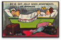 Isle Of Man Comic Jolly Good Apartments Douglas In The Bath Vintage A4 Photo Print