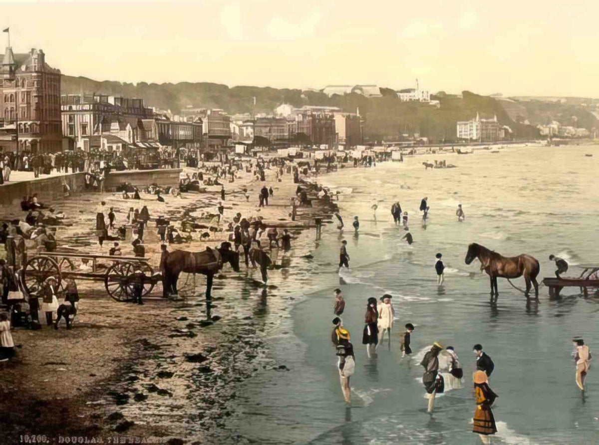 Isle of Man Douglas Beach Vintage A4 Photo Print