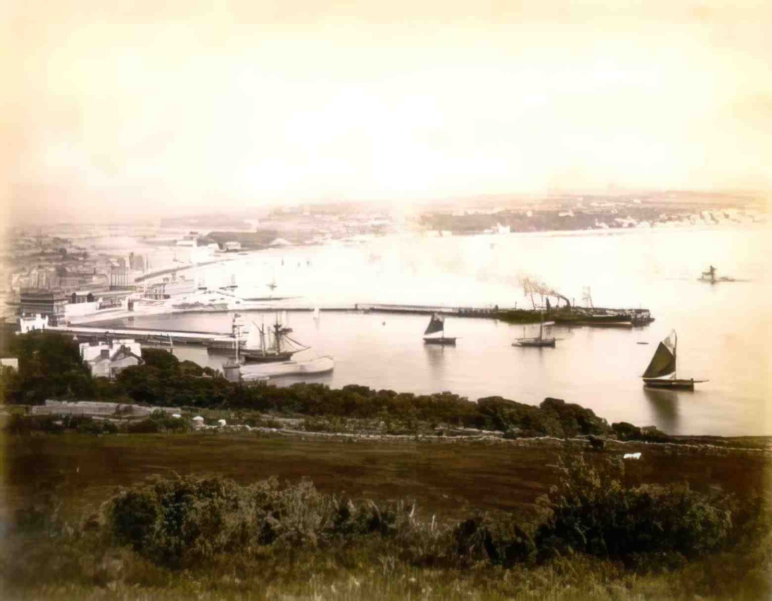 Isle of Man Douglas Harbour Vintage A4 Photo Print
