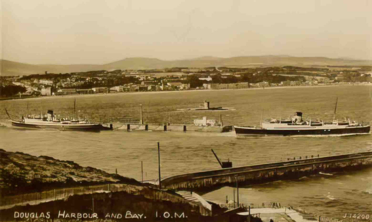 Isle of Man Douglas Harbour and Bay Vintage A4 Photo Print