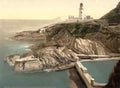 Isle of Man Douglas Lighthouse and Bathing Cove Vintage A4 Photo Print