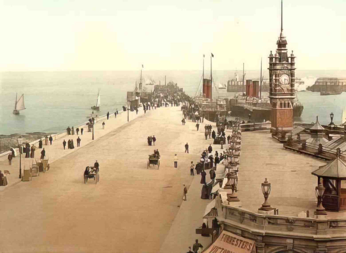 Isle of Man Douglas Pier Vintage A4 Photo Print