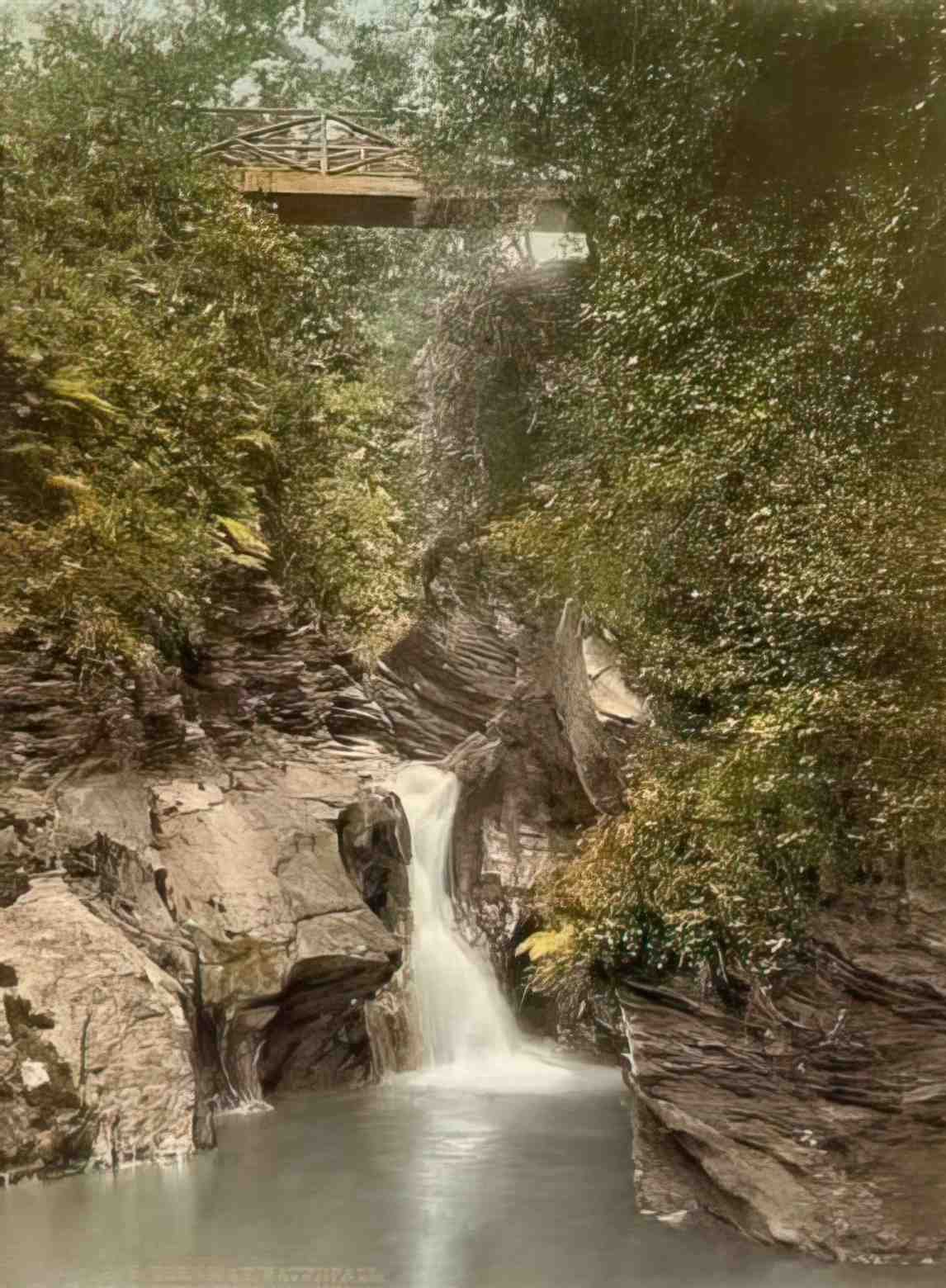 Isle of Man Glen May Waterfall Vintage A4 Photo Print